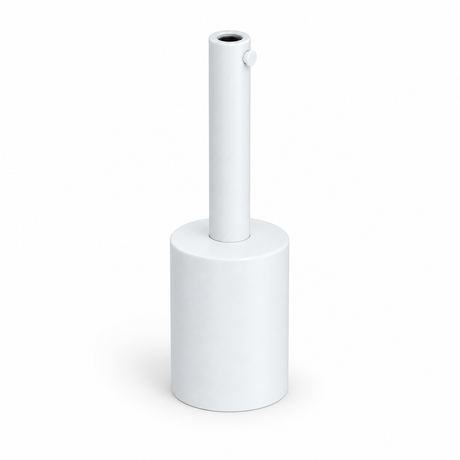 Kit de portalámparas E27 cilíndrico de metal — prensacable de 7 cm — blanco mate — vista 1