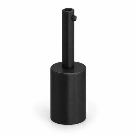 Kit de portalámparas E27 cilíndrico de metal — prensacable de 7 cm — negro — vista 1