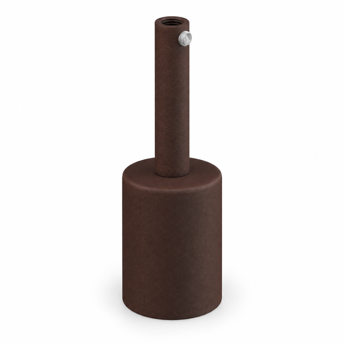 Kit de portalámparas E27 cilíndrico de metal — prensacable de 7 cm — efecto óxido — vista 1