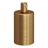 Portalámparas E27 cilíndrico de metal — Cilíndrico de metal / Bronce satinado