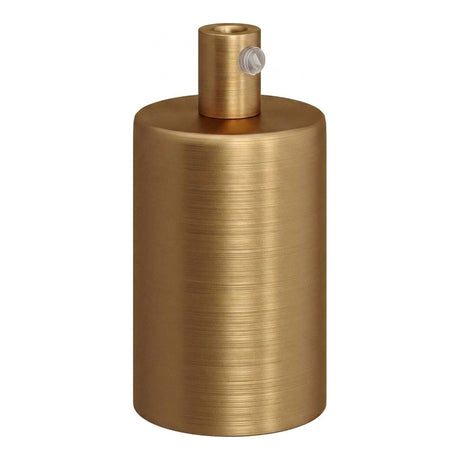 Portalámparas E27 cilíndrico de metal — Cilíndrico de metal / Bronce satinado