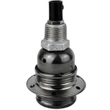 Kit portalámparas E27 de metal brillante negro sobre racor 1/2'' (15x21mm) macho de hierro fundido galvanizado