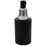 Kit portalámparas E27 de metal liso negro sobre racor 1/2'' (15x21mm) macho de hierro fundido galvanizado