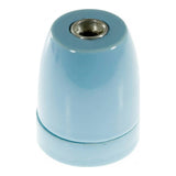 Portalámparas E27 de porcelana — Azul celeste