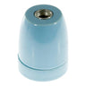 Portalámparas E27 de porcelana — Azul celeste