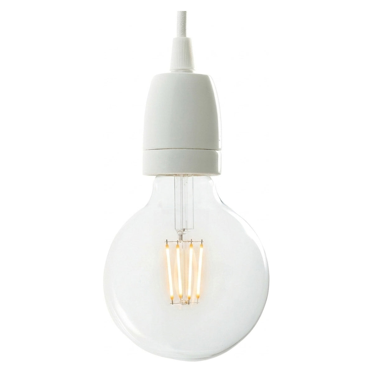 Portalámparas E27 de porcelana — Blanco