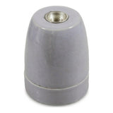 Portalámparas E27 de porcelana — Gris