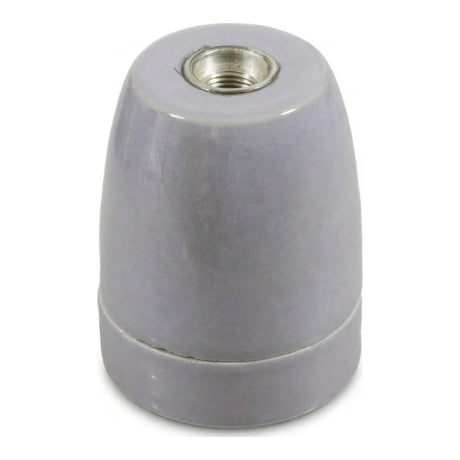 Portalámparas E27 de porcelana — Gris
