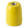 Portalámparas E27 de porcelana — Amarillo