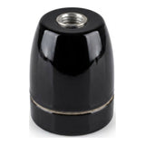 Portalámparas E27 de porcelana — Negro