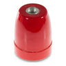 Portalámparas E27 de porcelana — Rojo