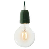 Portalámparas E27 de porcelana — Verde