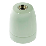 Portalámparas E27 de porcelana — Verde salvia