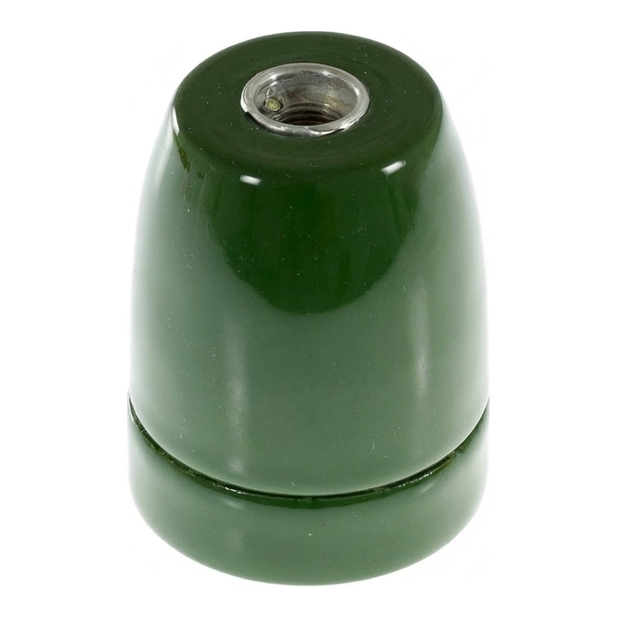 Portalámparas E27 de porcelana — Verde