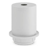 Portalámparas E27 semirroscado de metal — Blanco mate