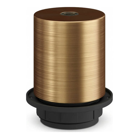 Portalámparas E27 semirroscado de metal — Bronce satinado
