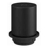 Portalámparas E27 semirroscado de metal — Negro