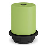 Portalámparas E27 semirroscado de metal — Verde prado