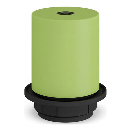 Portalámparas E27 semirroscado de metal — Verde prado