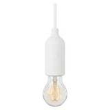 Portalámparas E27 de silicona con interruptor — Blanco