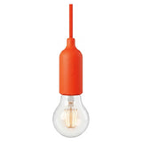 Portalámparas E27 de silicona con interruptor — Naranja