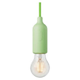 Portalámparas E27 de silicona con interruptor — Verde prado