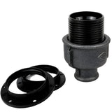 Kit portalámparas E27 de baquelita sobre racor 1/2'' (15x21mm) hembra de hierro fundido negro económico