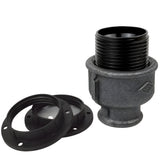 Kit portalámparas E27 de baquelita sobre racor hembra de hierro fundido negro económico