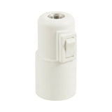 Portalámparas E27 de termoplástico con interruptor — Blanco