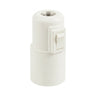Portalámparas E27 de termoplástico con interruptor — Blanco