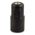 Portalámparas E27 de termoplástico con interruptor — Negro