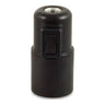 Portalámparas E27 de termoplástico con interruptor — Negro