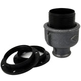 Kit portalámparas E27 de termoplástico sobre racor 1/2'' (15x21mm) hembra de hierro fundido negro económico