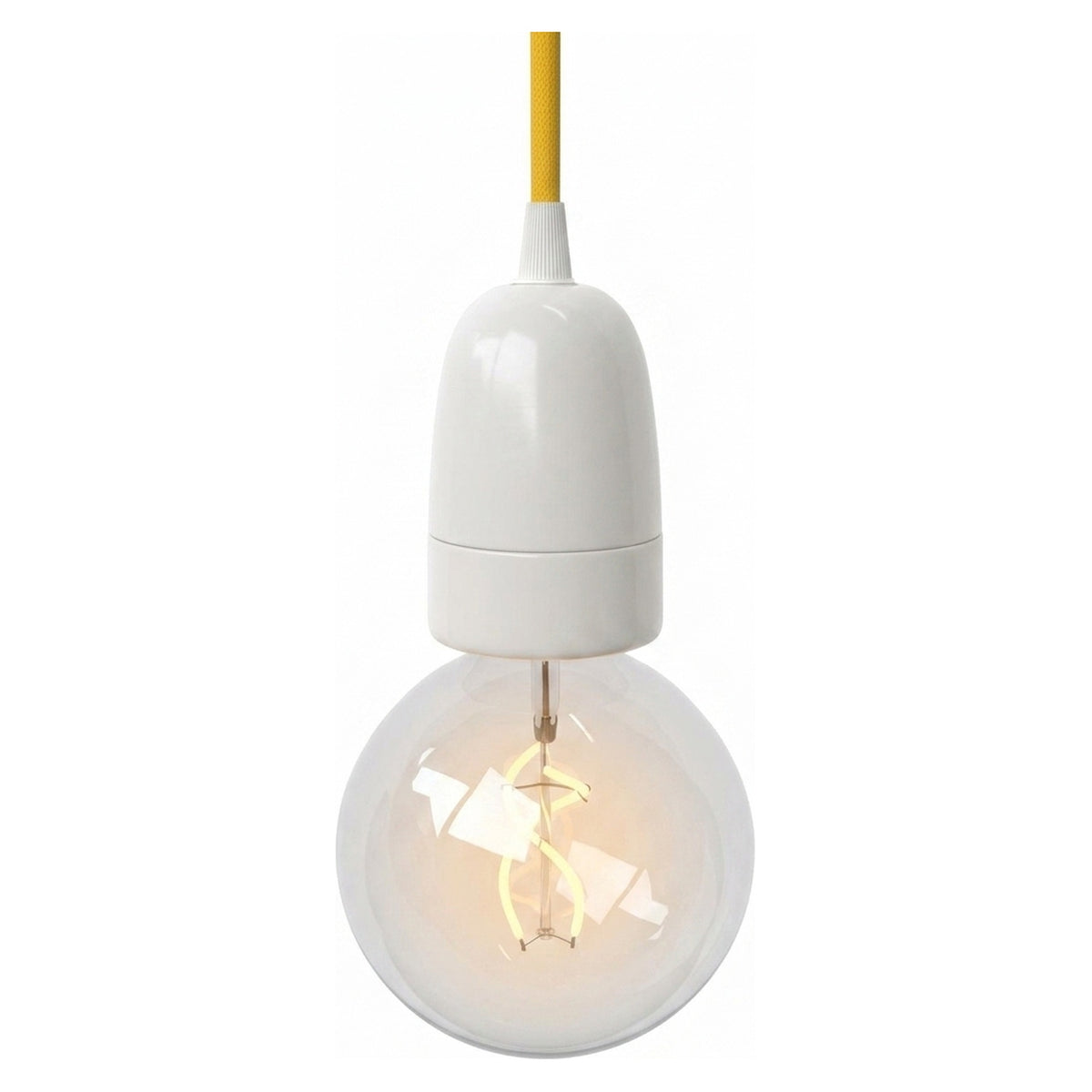 Portalámparas E40 de porcelana — Blanco