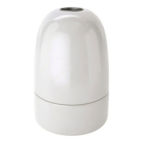 Portalámparas E40 de porcelana — Blanco