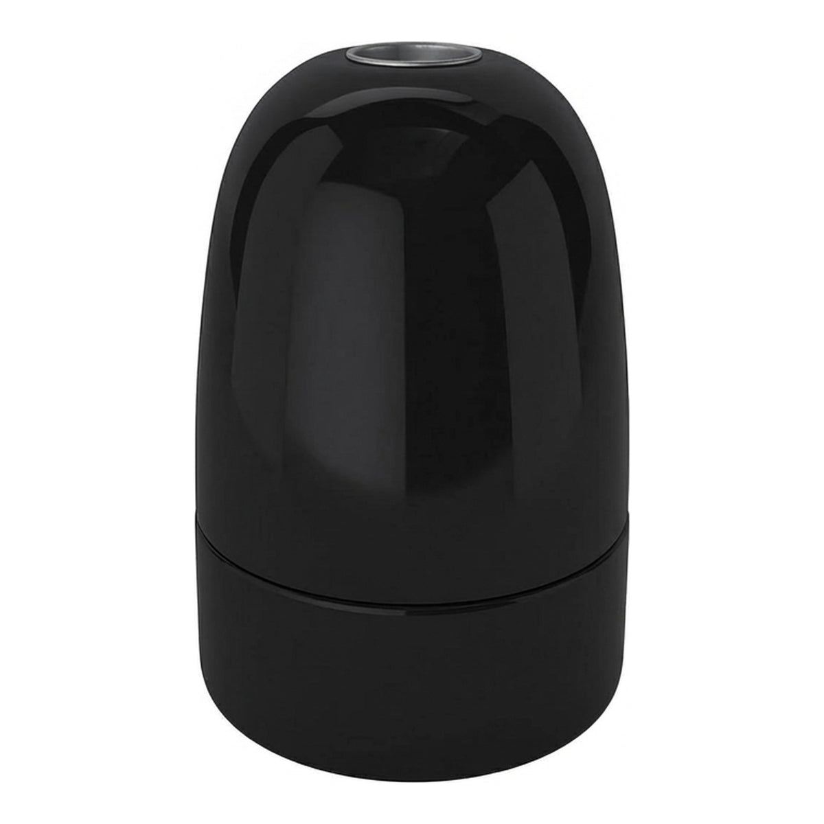 Portalámparas E40 de porcelana — Negro