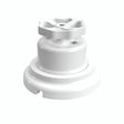 Kit conmutador de porcelana con botón y base — Blanco / Blanco / Plana Ø 100 mm