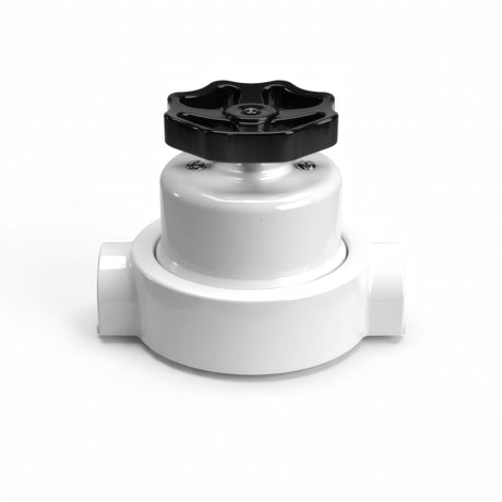 Kit conmutador de porcelana con botón y base — Blanco / Negro / 2 salidas en línea