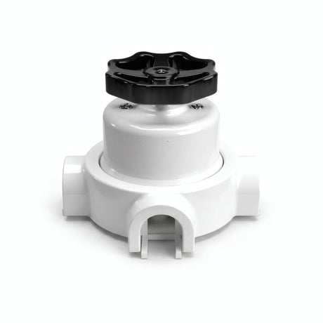 Kit conmutador de porcelana con botón y base — Blanco / Negro / 3 salidas