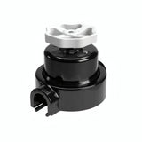 Kit conmutador de porcelana con botón y base — Negro / Blanco / 1 salida