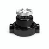 Kit conmutador de porcelana con botón y base — Negro / Blanco / 2 salidas en línea