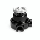 Kit conmutador de porcelana con botón y base — Negro / Blanco / 2 salidas