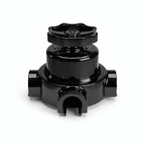 Kit conmutador de porcelana con botón y base — Negro / Negro / 3 salidas