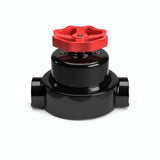 Kit conmutador de porcelana con botón y base — Negro / Rojo / 2 salidas en línea