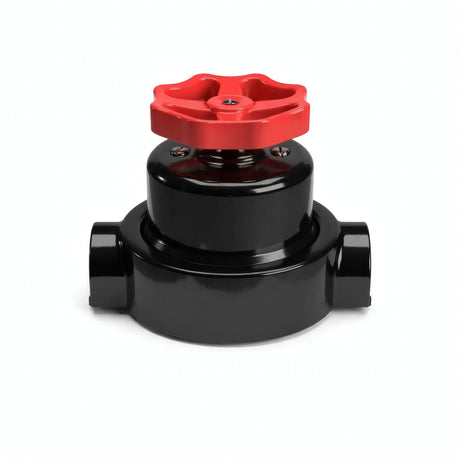 Kit conmutador de porcelana con botón y base — Negro / Rojo / 2 salidas en línea