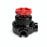 Kit conmutador de porcelana con botón y base — Negro / Rojo / 2 salidas