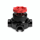Kit conmutador de porcelana con botón y base — Negro / Rojo / 3 salidas