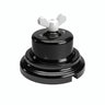 Kit conmutador de porcelana con tuerca de mariposa y base — Negro / Blanco / Plana Ø 100 mm