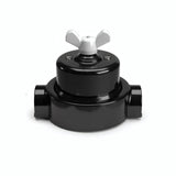 Kit conmutador de porcelana con tuerca de mariposa y base — Negro / Blanco / 2 salidas en línea