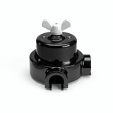 Kit conmutador de porcelana con tuerca de mariposa y base — Negro / Blanco / 2 salidas